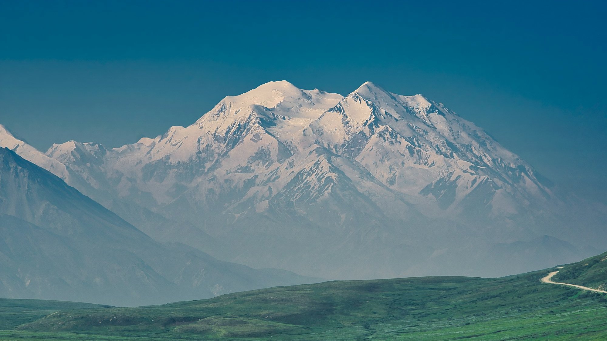 Denali rising above tundra