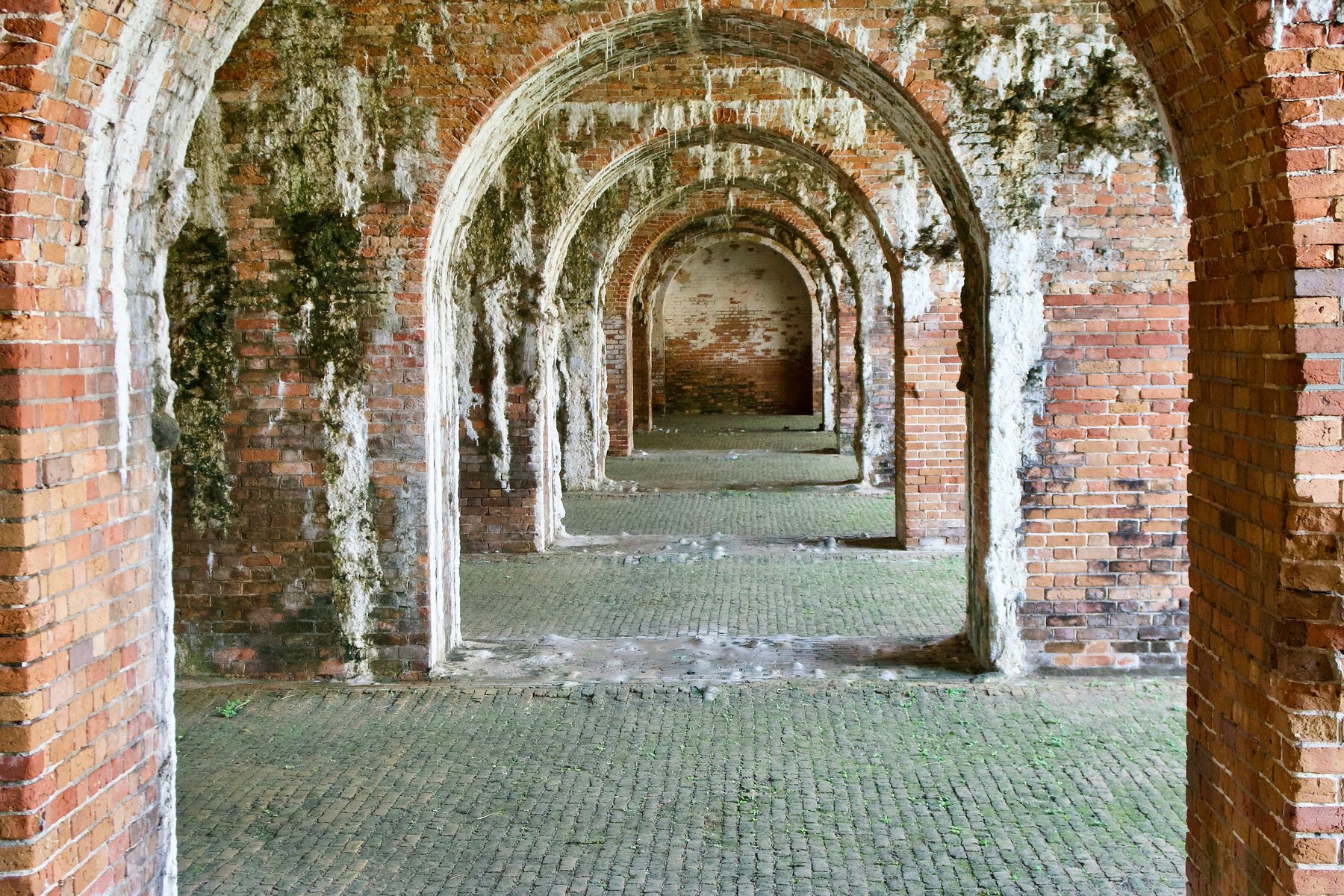 Fort Morgan brick walls on Mobile Bay