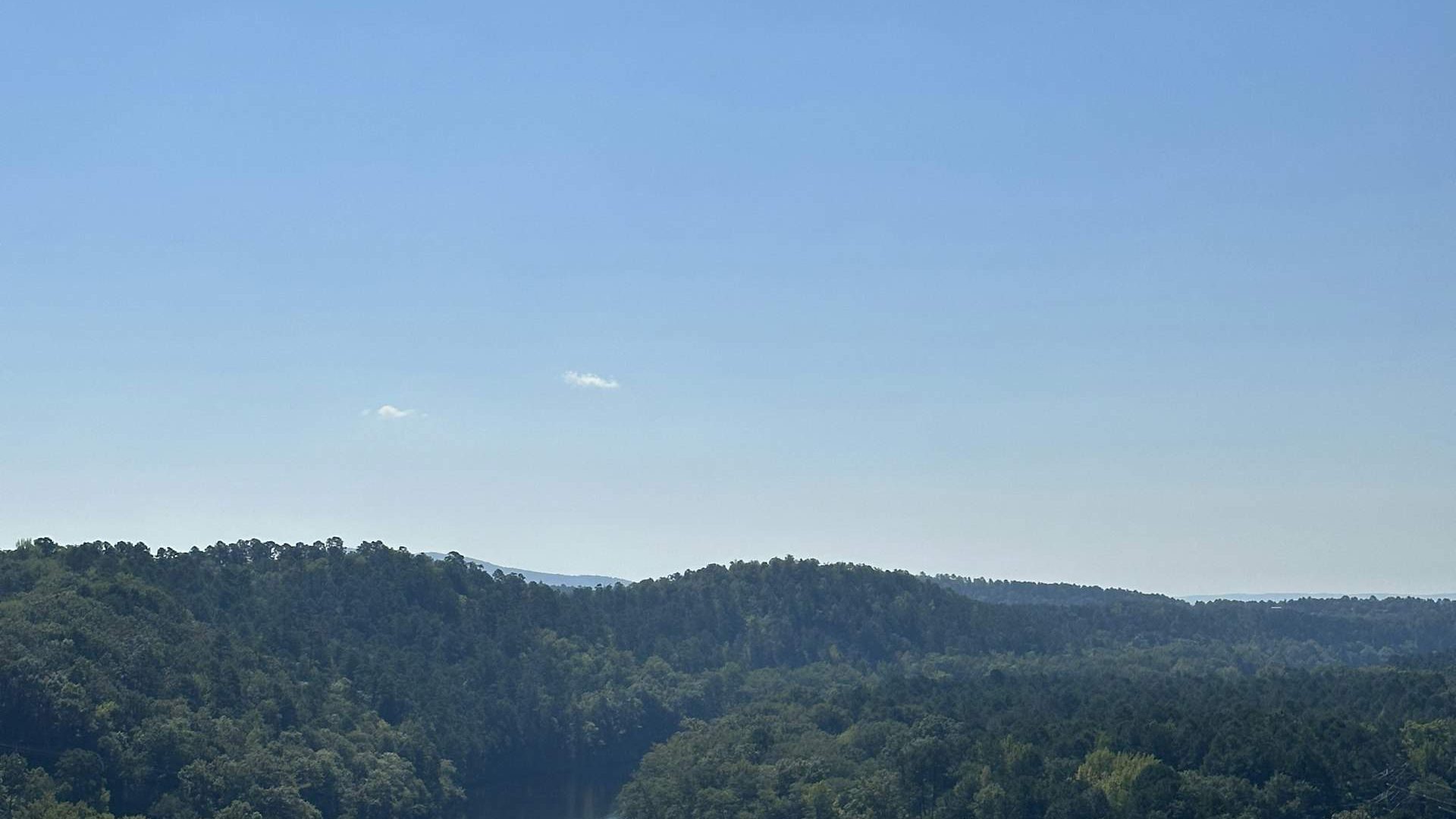 Forested waterway in the Hot Springs area of Arkansas