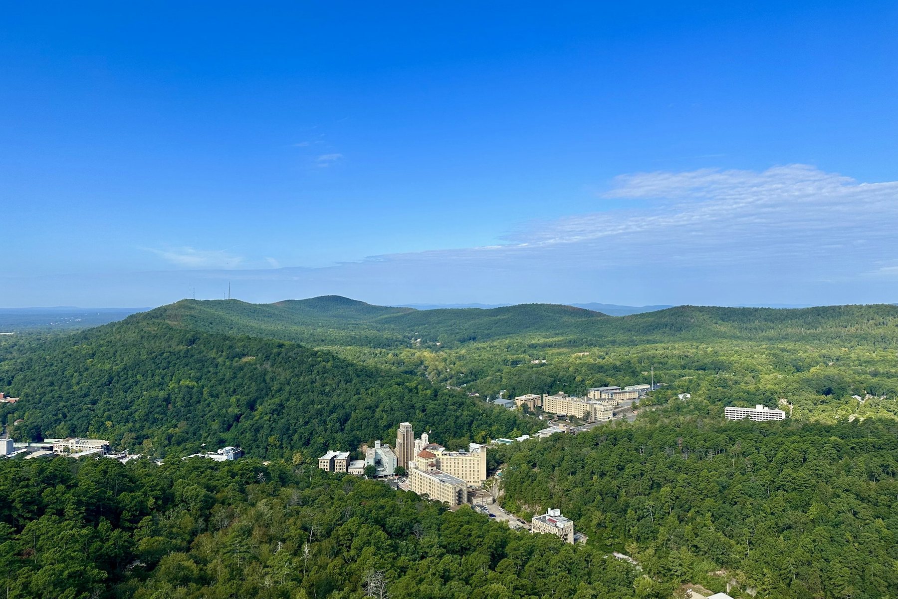 Hot Springs Mountain Tower above the Ouachita Mountains