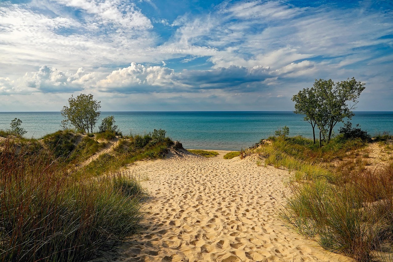 Lake Michigan beach at Indiana Dunes State Park