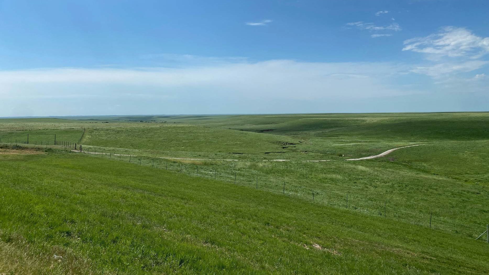 Tallgrass prairie rolling across the Flint Hills