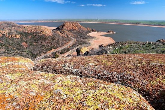 Quanah Parker Lake and granite shoreline